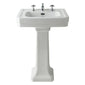 Bayswater Victrion Basin with Full Pedestal 640mm Wide - 3 Tap Hole