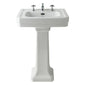 Bayswater Victrion Basin with Full Pedestal 550mm Wide 3 Tap Hole