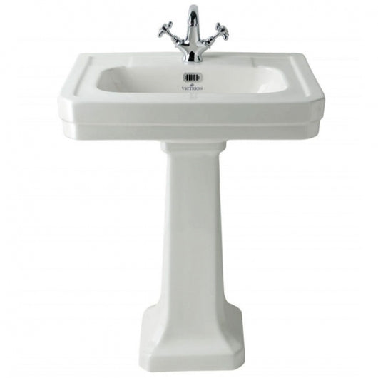  Bayswater Victrion Basin with Full Pedestal 640mm Wide - 1 Tap Hole