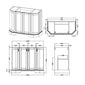 Bayswater Victrion 4-Door Vanity Unit 1000mm Wide - Nimbus White (Excluding Basin)