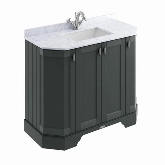  Bayswater Victrion 4-Door Vanity Unit 1000mm Wide - Dark Lead (Excluding Basin)