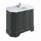 Bayswater Victrion 4-Door Vanity Unit 1000mm Wide - Dark Lead (Excluding Basin)