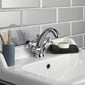 Hudson Reed Black Topaz With Crosshead Mono Basin Mixer - Chrome / Black - BC405HX