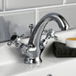 Hudson Reed Black Topaz With Crosshead Mono Basin Mixer - Chrome / Black - BC405HX