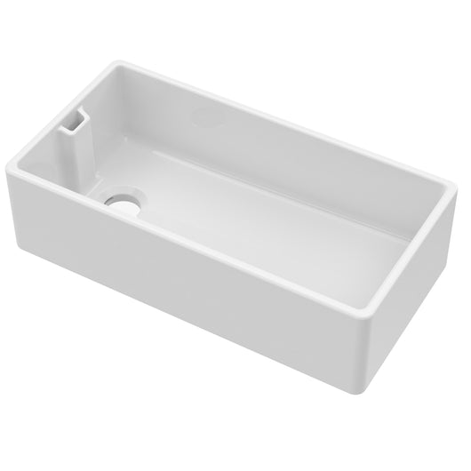  Nuie Fireclay Belfast Sink 895x460x245 - White