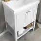 Bexley 600 Floor Standing 2-Door Vanity Unit & Classic Basin 1 Tap Hole - Pure White