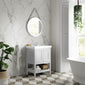 Bexley 600 Floor Standing 2-Door Vanity Unit & Classic Basin 1 Tap Hole - Pure White