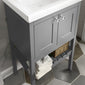 Bexley 500 Floor Standing 2-Door Vanity Unit & Classic Basin 1 Tap Hole - Cool Grey