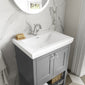 Bexley 500 Floor Standing 2-Door Vanity Unit & Classic Basin 1 Tap Hole - Cool Grey