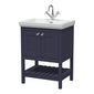 Bexley 600 Floor Standing 2-Door Vanity Unit & Classic Basin 1 Tap Hole - Indigo Blue