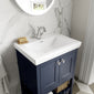 Bexley 500 Floor Standing 2-Door Vanity Unit & Classic Basin 1 Tap Hole - Indigo Blue