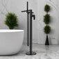 Nuie Binsey Cyprus Freestanding Bath Shower Mixer with Kit - Matt Black