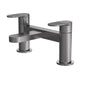 Nuie Binsey Cyprus Deck Mounted Bath Filler - Brushed Pewter