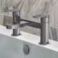 Nuie Binsey Cyprus Deck Mounted Bath Filler - Brushed Pewter