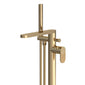 Nuie Binsey Cyprus Freestanding Bath Shower Mixer with Kit - Brushed Brass