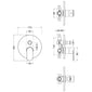 Nuie Binsey  Manual Shower Valve With Diverter - Chrome