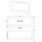 Nuie Waterproof Bath Front Panel - Matt Grey 1500mm - welovecouk