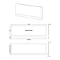 Nuie Waterproof Bath Front Panel - Matt Grey 1700mm - welovecouk