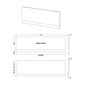 Nuie Waterproof Bath Front Panel - Matt Grey 1800mm - welovecouk