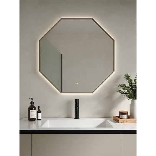  Como Mirror Steam Free Colour Changing Brushed Bronze - 600mm - welovecouk