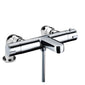 Aquadart Thermostatic Wall Mounted Bath Shower Mixer & Round Dual Rigid Riser Shower Kit