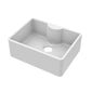 Nuie Fireclay Butler Tap Ledge Sink 595 x 450 - White