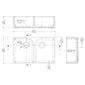 Nuie Fireclay Butler Flush Weir Sink 795 x 500 - White