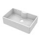 Nuie Fireclay Butler Tap Ledge Sink with Overflow 795 x 500 -  White - welovecouk