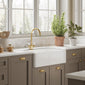 Nuie Fireclay Butler Tap Ledge Sink with Overflow 795 x 500 -  White - welovecouk
