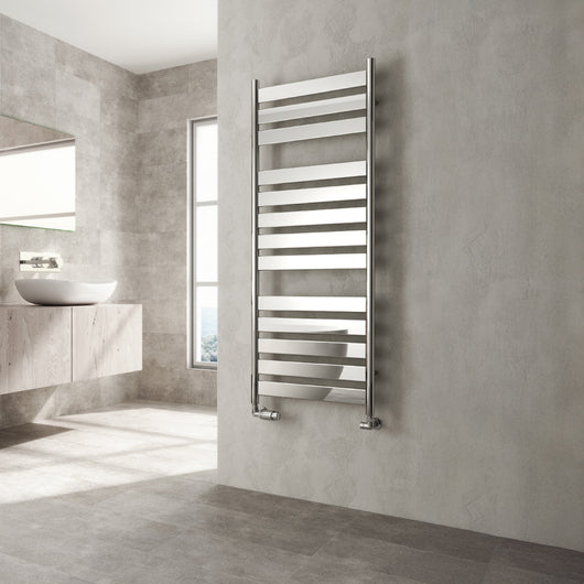  Reina Carpi Vertical Steel Flat Panel Heated Towel Rail 1300 x 500 - Chrome