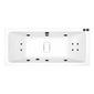 Carpi II Superdeep Double Ended Whirlpool Bath - 1800 x 800mm