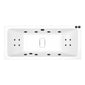 Carpi II Superdeep Double Ended Whirlpool Bath - 1800 x 800mm