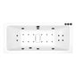 Carpi II Superdeep Double Ended Whirlpool Bath - 1800 x 800mm
