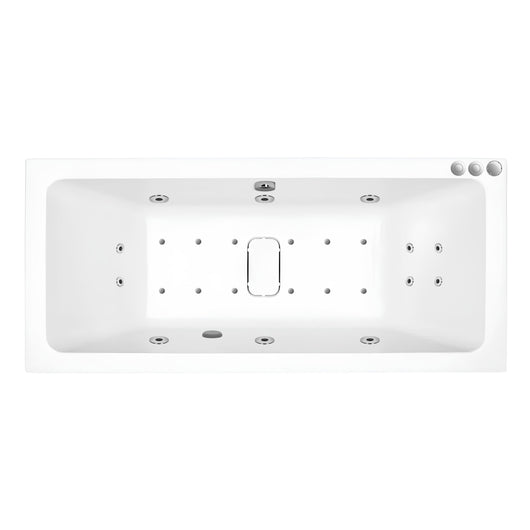  Carpi II Superdeep Double Ended Whirlpool Bath - 1900 x 900mm - welovecouk