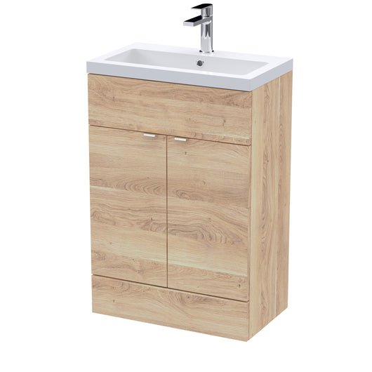  Hudson Reed 600mm Vanity Unit & Basin - Bleached Oak