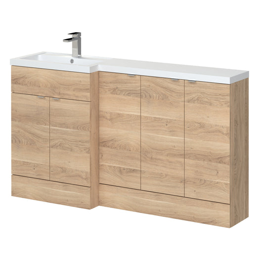  Hudson Reed 1500mm Left Hand Combination - Bleached Oak