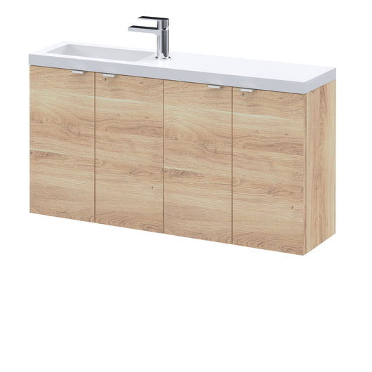  Hudson Reed 1000mm Combination Vanity Compact - Bleached Oak