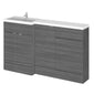 Hudson Reed Fusion 1500mm 3 Doors 500mm WC Unit Combination - Anthracite Woodgrain