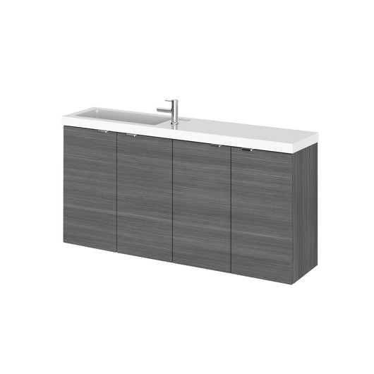  Hudson Reed Fusion 1000mm Combination Vanity Compact - Anthracite Woodgrain