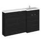 Hudson Reed Fusion 1500mm 3 Doors 600mm WC Unit Combination - Charcoal Black