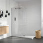 Aquadart Wetroom 8 Glass Panel 800mm Clear With Chrome Profile Pack