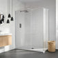 Aquadart Wetroom 8 Glass Panel 800mm Clear With Chrome Profile Pack