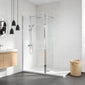 Aquadart Wetroom 8 Glass Panel 800mm Clear With Chrome Profile Pack