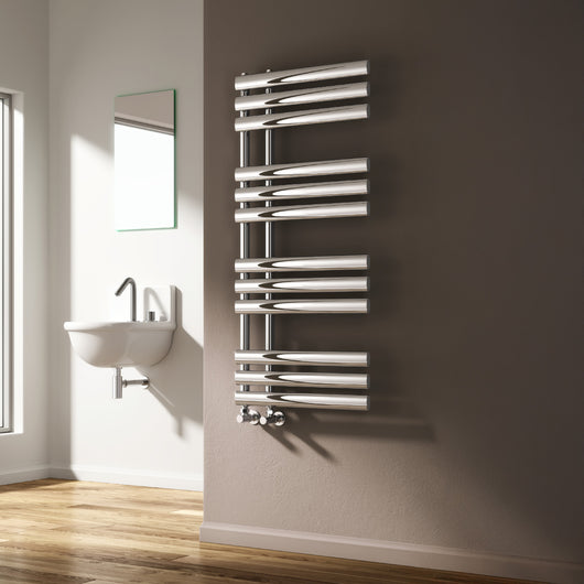  Reina Chisa Designer Heated Towel Rail - 1130 x 500mm - Chrome