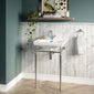 Nuie Carlton 500mm 1TH Basin With Traditional Stand - White - welovecouk