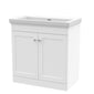 Classique 800mm Floor Standing 2 Door Unit & Basin 0TH - Satin White