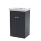 Classique 500mm Floor Standing 2 Door Unit & Basin 0TH - Satin Anthracite