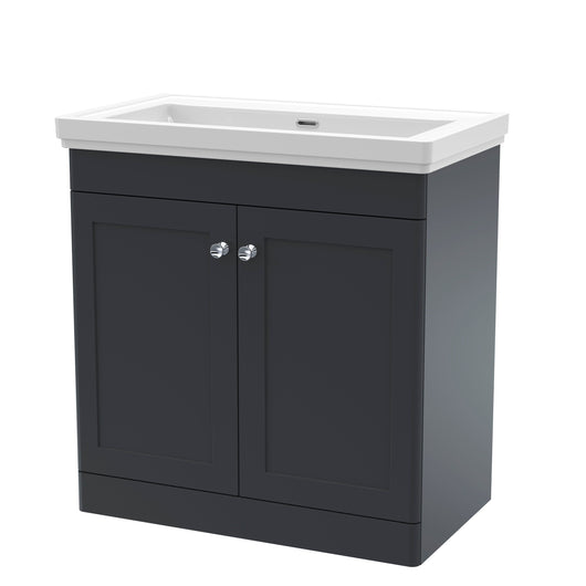  Classique 800mm Floor Standing 2 Door Unit & Basin 0TH - Satin Anthracite