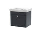 Classique 500mm Wall Hung 1 Drawer Unit & Basin 0TH - Satin Anthracite