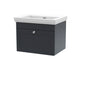 Classique 600mm Wall Hung 1 Drawer Unit & Basin 0TH - Satin Anthracite